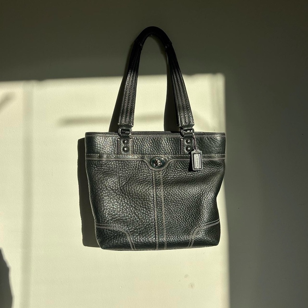 Black Leather Coach Bag